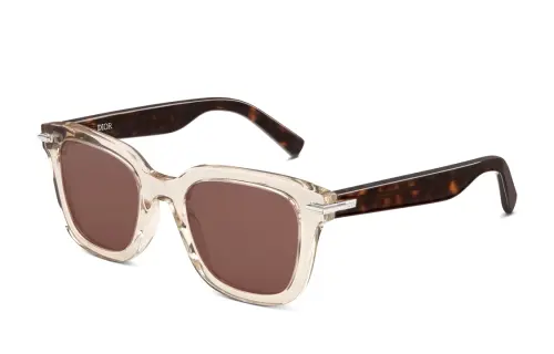 DIOR Acetate Square Sunglasses Men's Beige