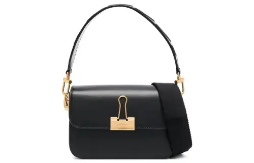 OFF-WHITE Binder leather shoulder bag