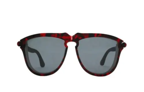 Burberry Irregular Shape Sunglasses Women's Black/Red