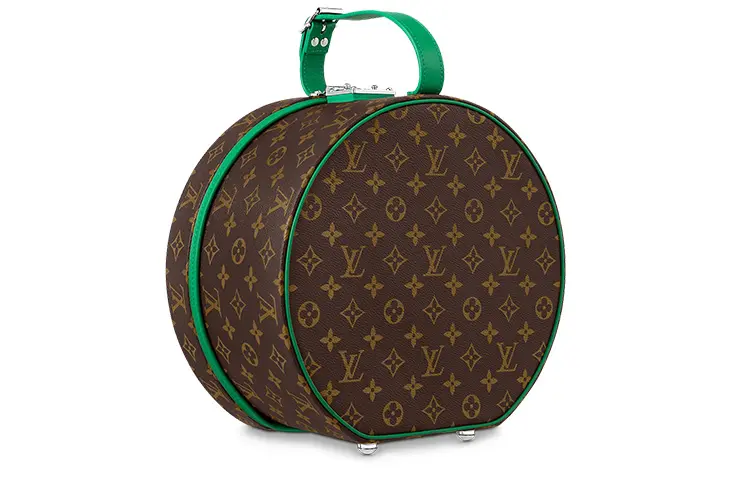 LOUIS VUITTON Monogram Coated Canvas Storage Box Regular Unisex Brown & Green