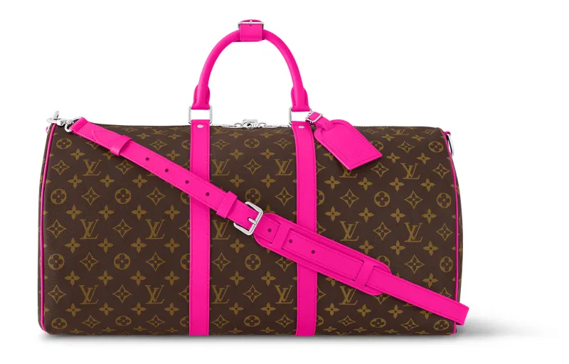 LOUIS VUITTON Keepall Bandouliere 50 Colormania Fuchsia