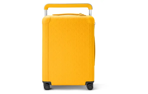 LOUIS VUITTON Horizon Leather With Cow Leather Trim Suitcase Luggage 20 Inch Men's Matte Yellow