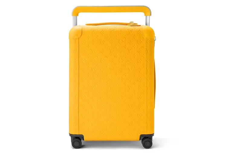 LOUIS VUITTON Horizon Leather With Cow Leather Trim Suitcase Luggage 20 Inch Men's Matte Yellow