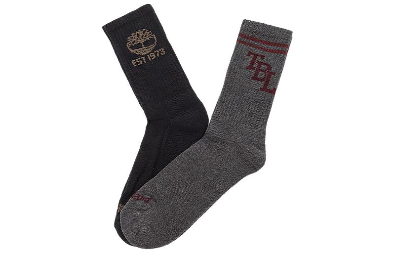 Timberland Knee High Socks Unisex 2 Pack Dark Gray Heather