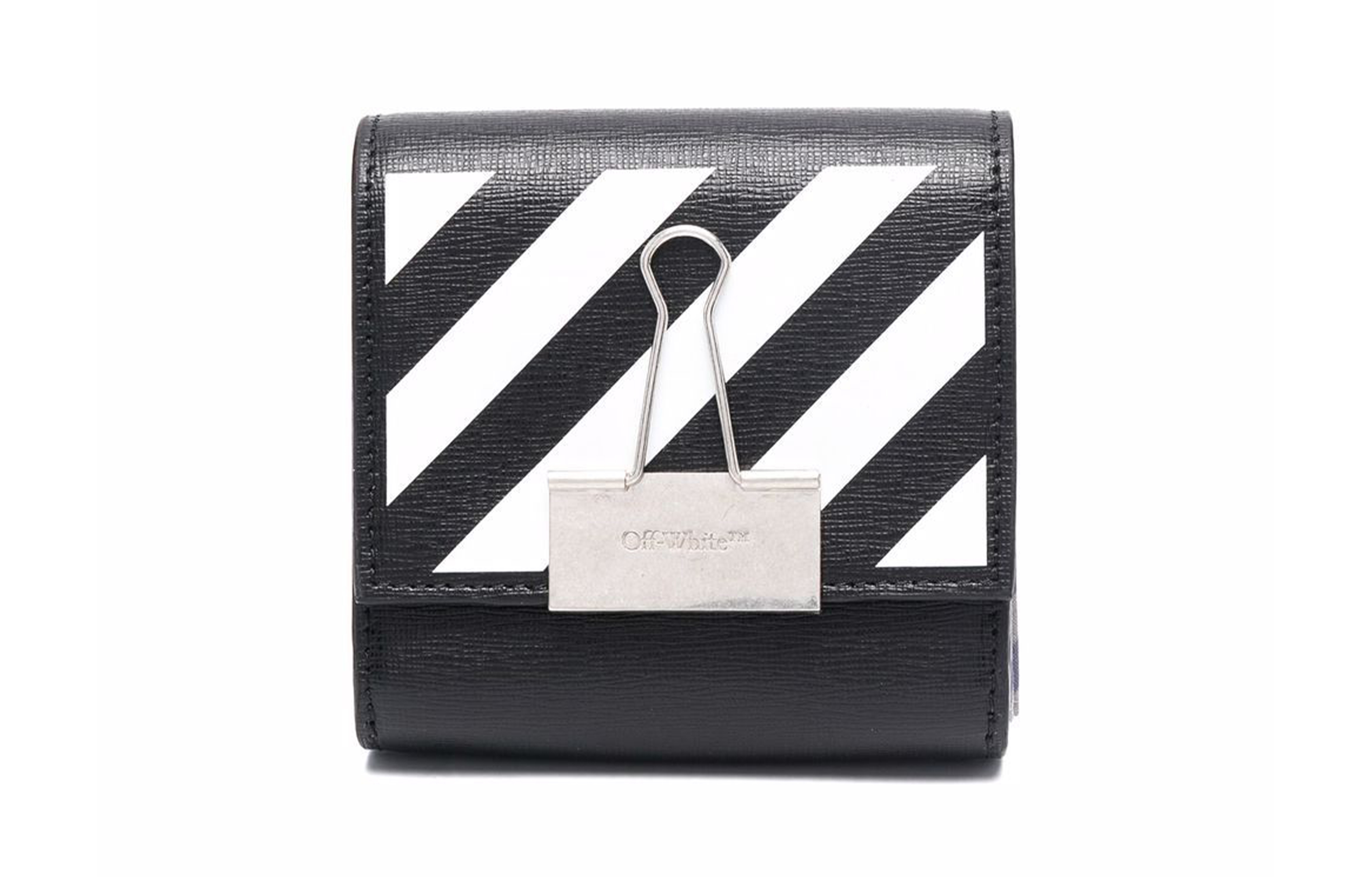 Сумка OFF-WHITE OFF-WHITE Binder Clip Diag (бело-черная)