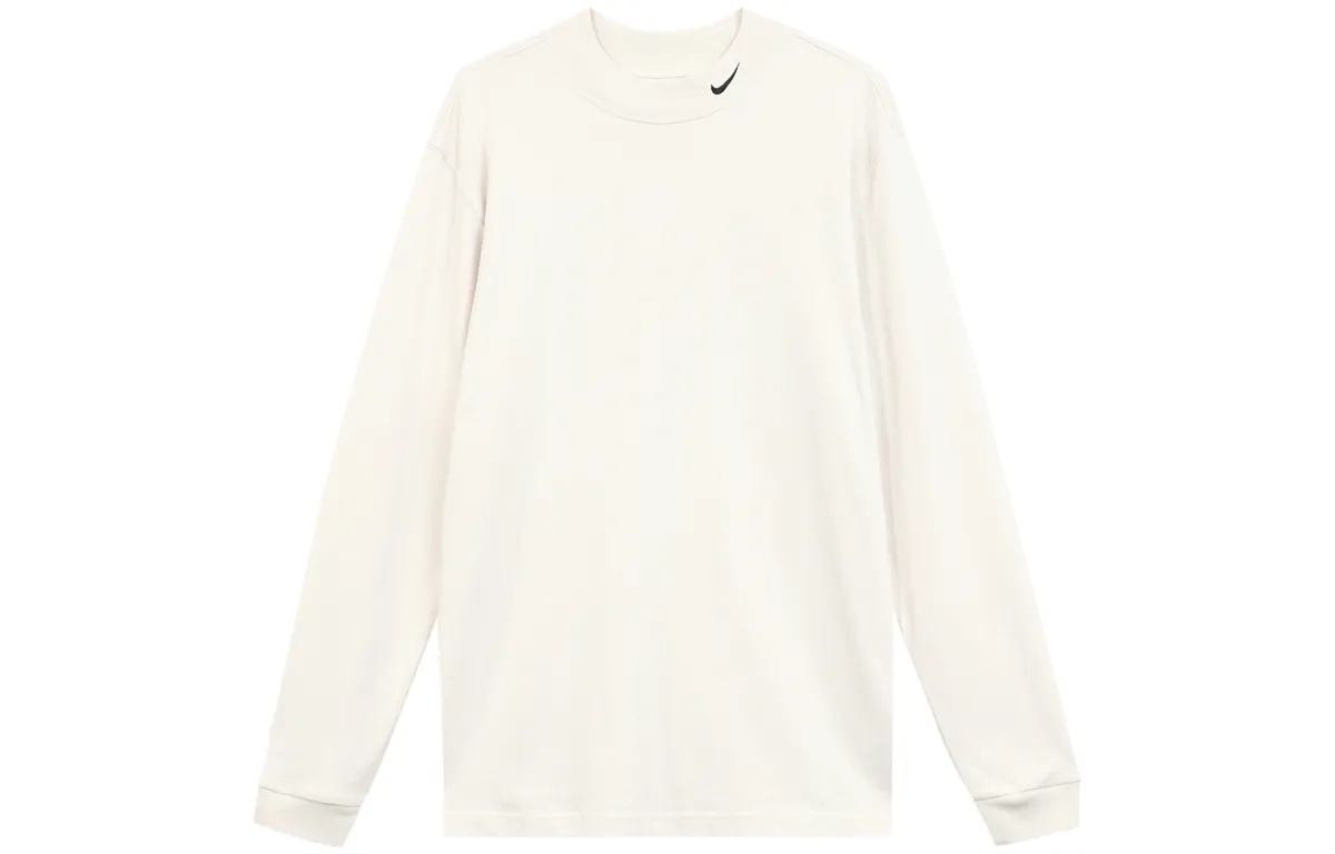 Nike T-Shirts Men's White Crew Neck Moderate Straight Fit