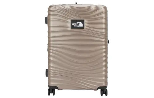 THE NORTH FACE Polycarbonate Suitcase Luggage 24 Inch Unisex Gold & Beige