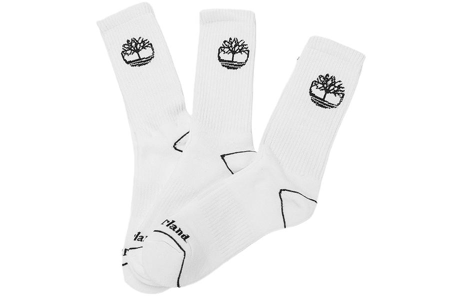 Timberland Knee High Socks Unisex 3 Pack White