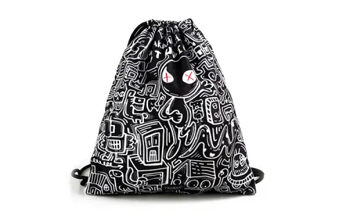 Venque Sports design handheld basketball sports bag for training, school bag, black backpack for men and women, drawstring, polyester, for beloved
