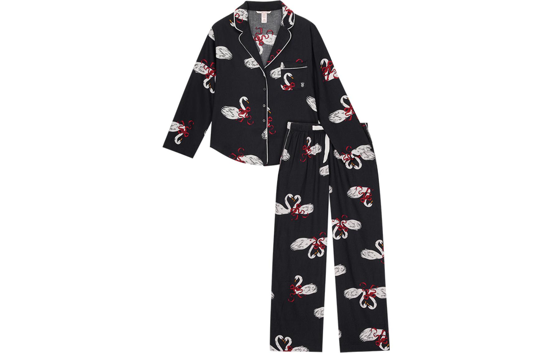 Женская пижама Victoria's Secret Silk Pajamas (синяя)