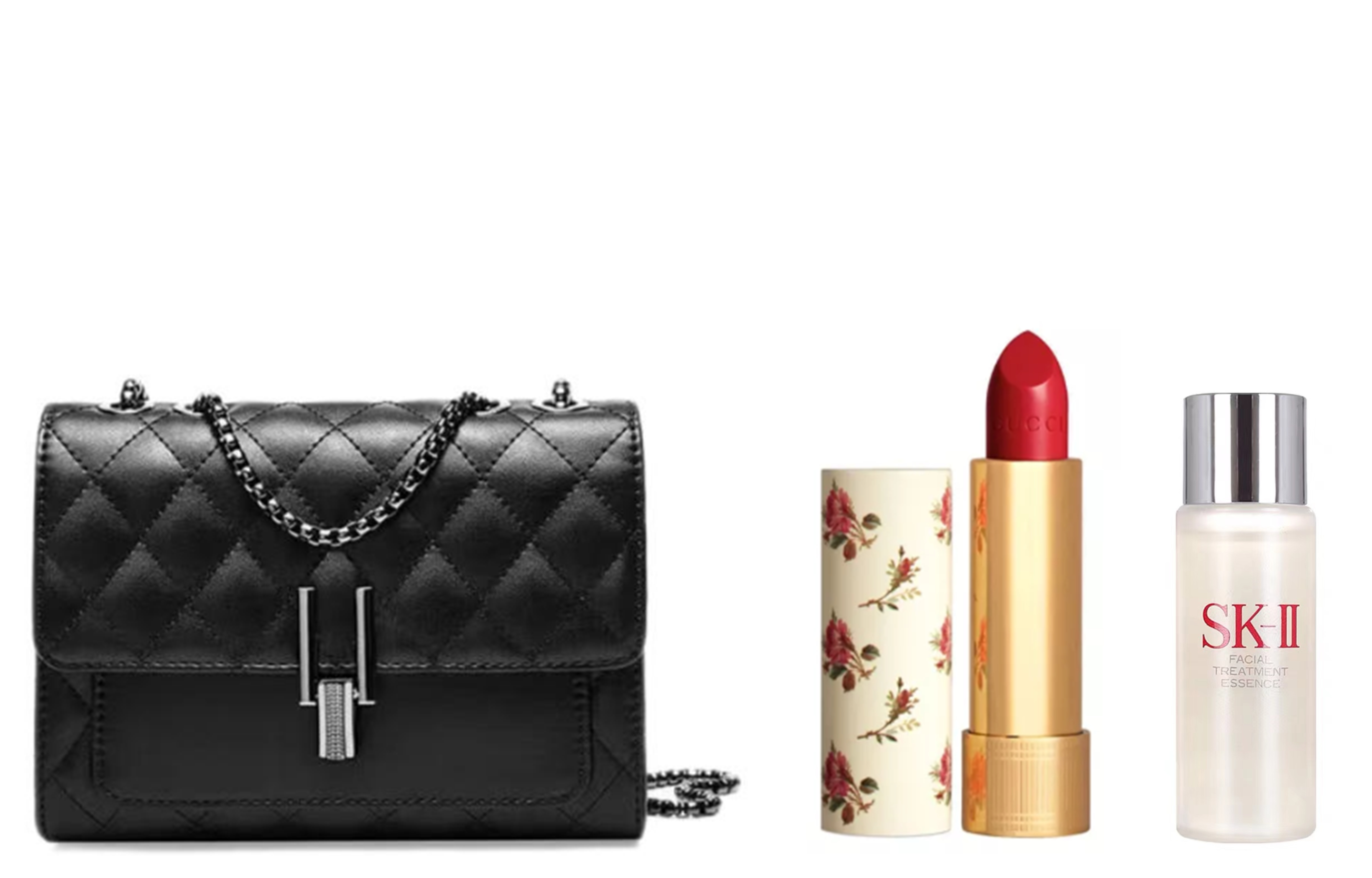 GUCCI Gucci, lipstick, lip gloss, makeup primer, nutritious set, bag, natural and permanent formula, translucent shading, 30 ml