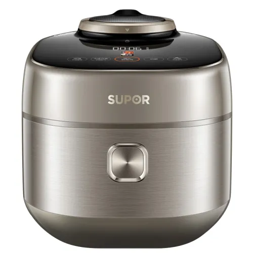 SUPOR Supor Electric Pressure Cooker 5L Stainless Steel Spherical Kettle Intelligent Pressure Cooker 2200W 6 Minutes Quick Dishes 100 (Champagne Color) SY-50FH76Q