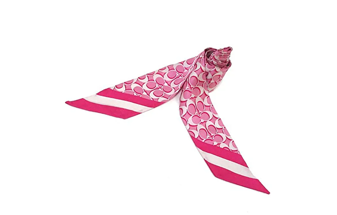 COACH Silk Silk Scarves Women's
