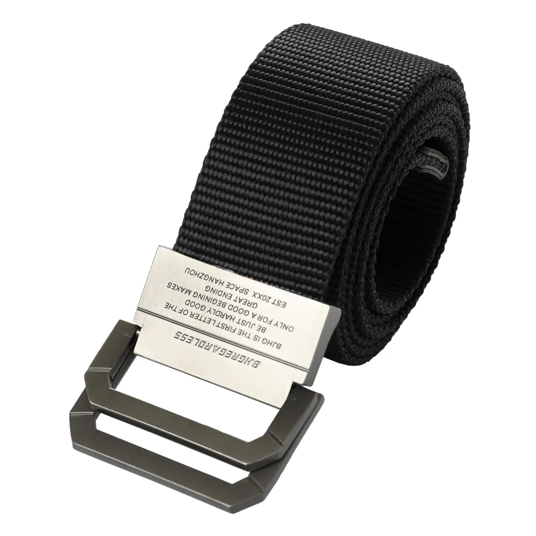 BJHG Uncompromising, Trendy Casual Smooth Buckle Woven Belt Sports Belts Unisex Width 3.8cm