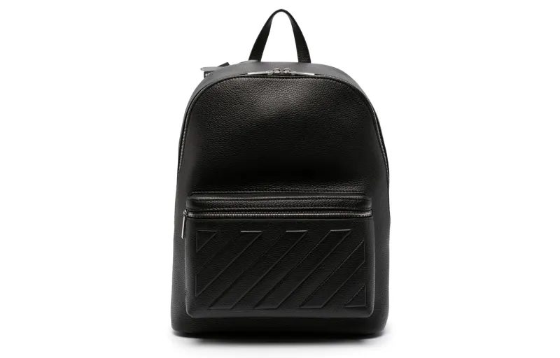 【Zoomed Imagery】Diag-embossed leather backpack
