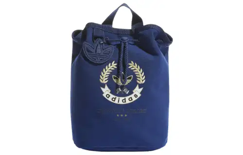 Adidas Originals Trefoil Recycled Polyester Plain Weave Fabric Handheld Backpack Regular Unisex Marine Blue