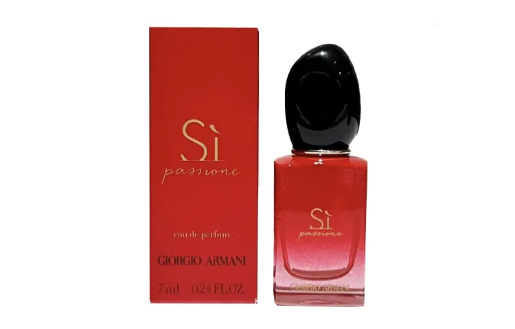 Armani, red perfume sample contains rose, 7 ml
