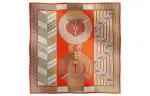 HERMES Tressage Shawls Women's Orange