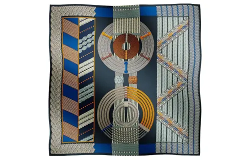 HERMES Tressage Knit Scarves Unisex Multicolor