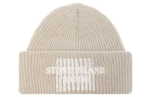 STONE ISLAND Logo Embroidered Knit Beanie