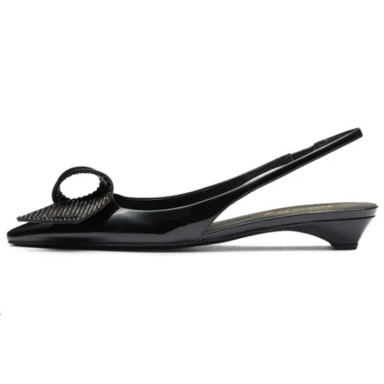 PRADA 25mm Appliqué-detail Leather Pumps