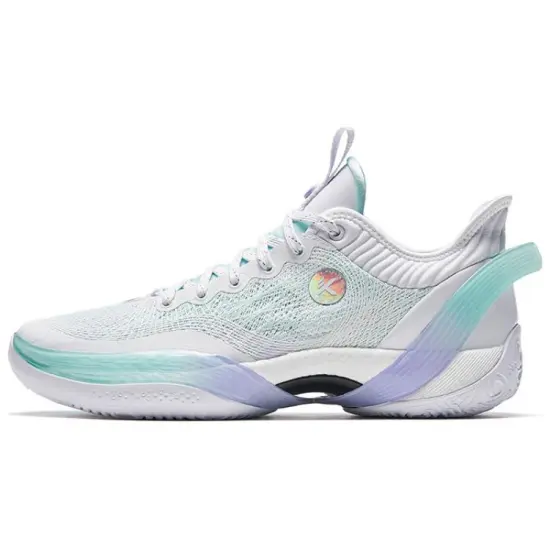 ANTA Three-point Rain1.0 Basketball Shoes Women's Low-Top Cyan