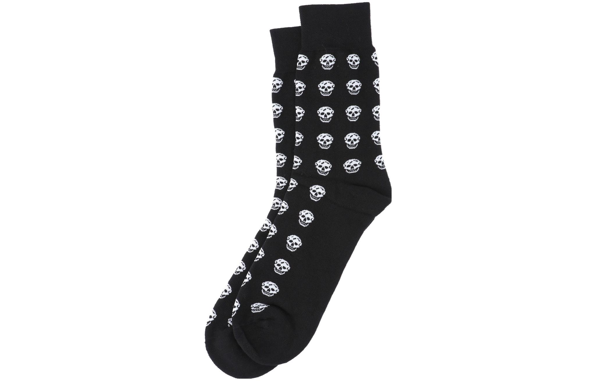 Alexander McQueen All Over Logo Detailed Socks
