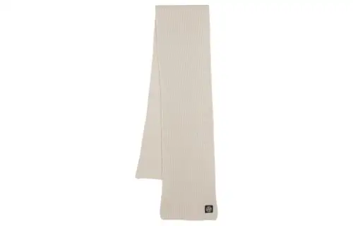 STONE ISLAND Logo Patch Knitted Scarf