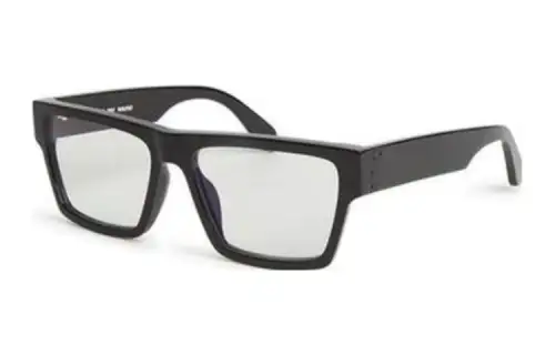 OFF WHITE Acetate Irregular Shape Eyeglass Frames Unisex Black