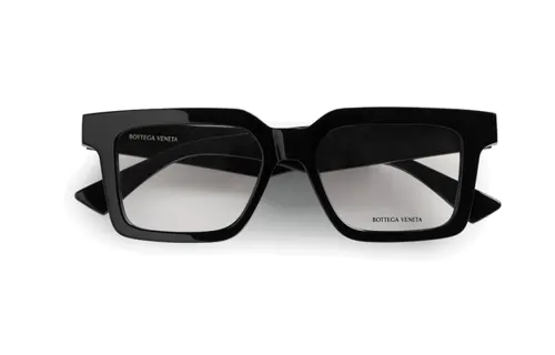 Bottega Veneta Acetate Irregular Shape Eyeglass Frames Women's Black