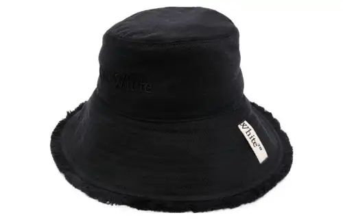 OFF WHITE Bucket Hats Unisex Black
