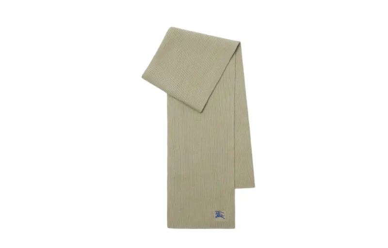 Burberry EKD-embroidered cashmere scarf