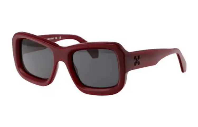 OFF WHITE Square Sunglasses Women's Red