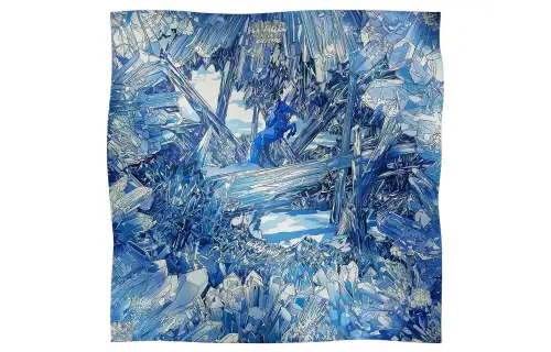 HERMES Silk Scarves Unisex Blue