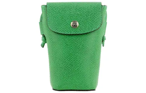 LONGCHAMP Logo embossed Leather Phone Case