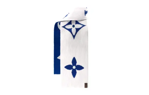 LOUIS VUITTON MEDALLION Knit Scarves Women's Blue