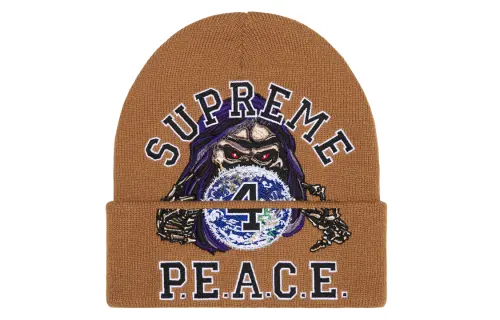 Supreme Peace embroidered beanie