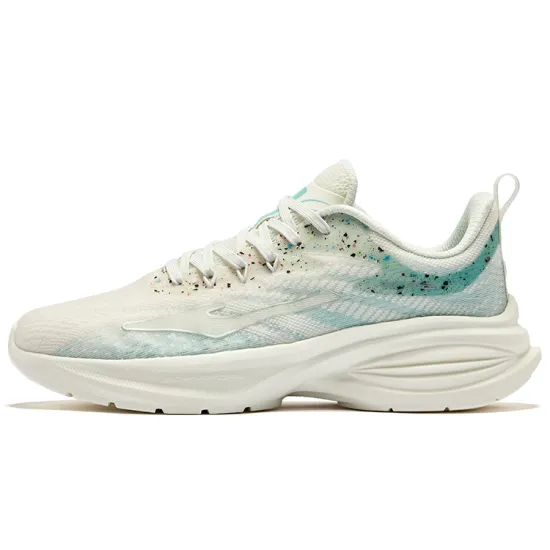 Erke Cushioning Wear-Resistant Low-Top Running Shoes Women's White Blue