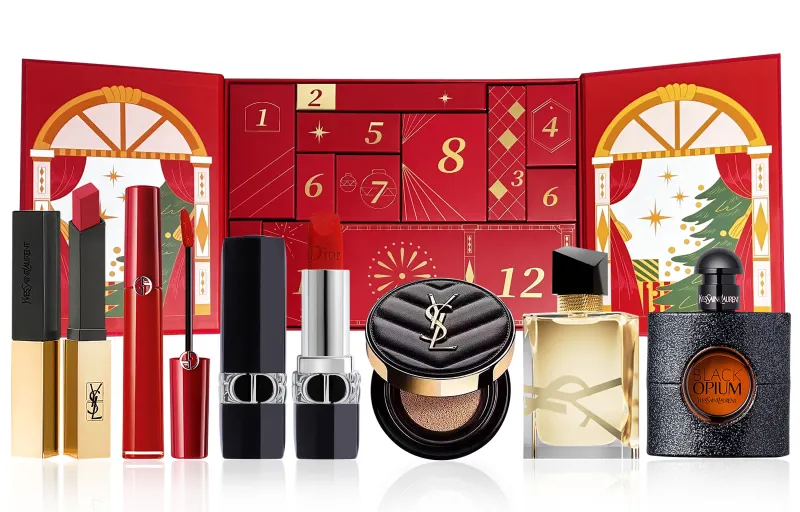 YSL, gift box, set, lipstick, perfume, soft heel, 2023, 12 pieces