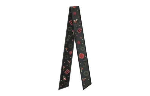 CARTIER Silk Scarves Women's Black