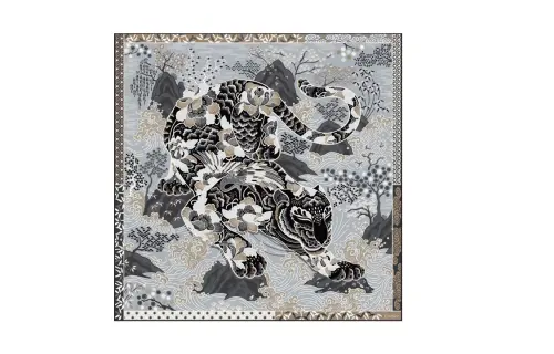 CARTIER Scarves Women's Black/Beige