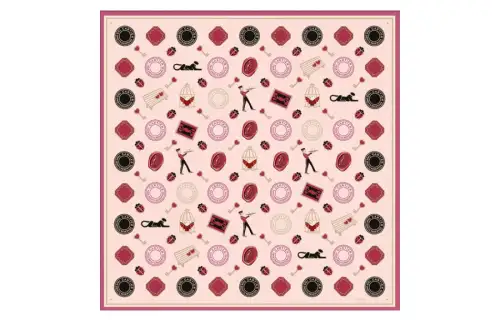 CARTIER Silk Scarves Women's Pink
