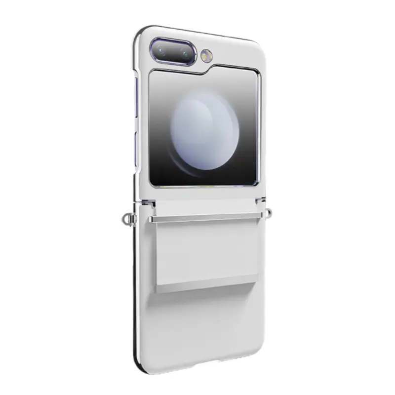 Samsung, compatible folding phone case, classic high quality lens, protective bag, bracelet, business version, Z Flip5, simple and elegant design, fall protection