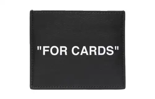 OFF WHITE Quote Printed Card Holder