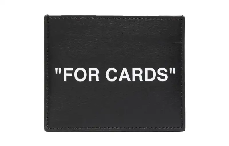 OFF WHITE Quote Printed Card Holder