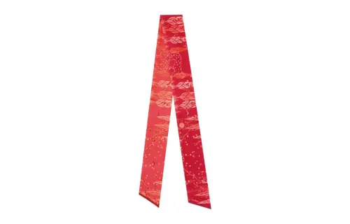 CARTIER Patterned Print Scarves Women's Bright Red