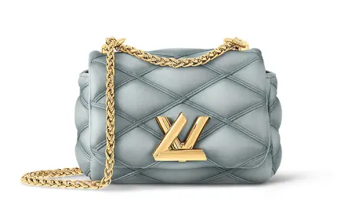 LOUIS VUITTON Pico GO 14 Leather Crossbody Bag, Shoulder Bag Regular Women's Light Gray