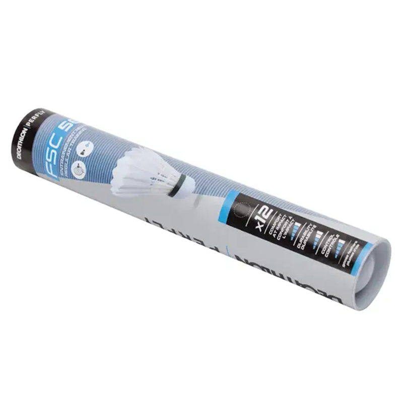 DECATHLON Goose Feather Shuttlecock 12 Pack Goose Feather Training Shuttlecocks