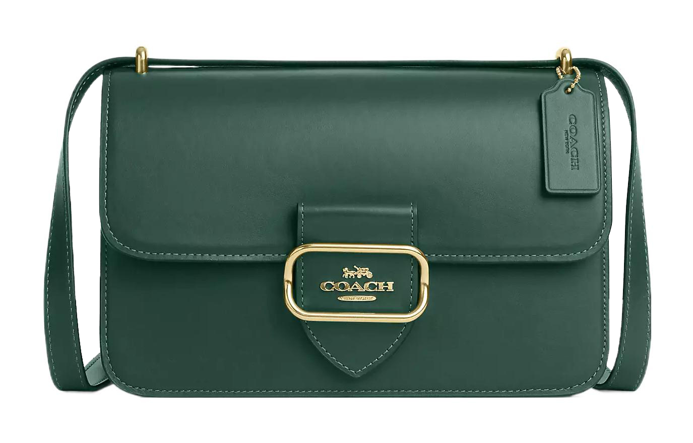 COACH Morgan Calfskin Small Square Bag, Shoulder Bag, Crossbody Bag Medium Women's Black Pine