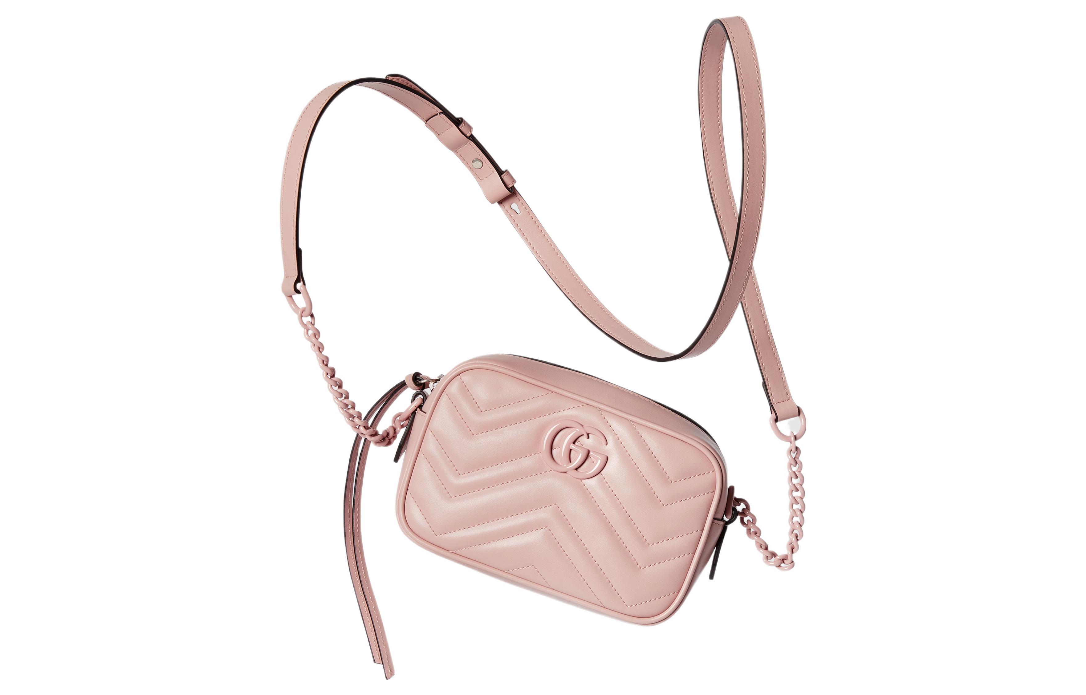 Женская сумка Gucci GG Marmont (розовый) — фото 6